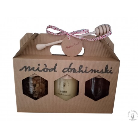 Zestaw kartonik 3x350g :orzechy,mango,cytryna- imbir